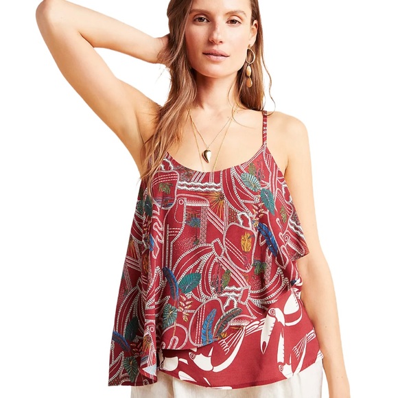 FARM Rio Tops - NWT Farm Rio Top Benita Cami Wine S